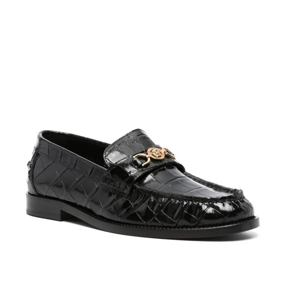 Versace Medusa Women '95 crocodile-embossed loafers, Size 36, New in Box - Picture 1 of 9